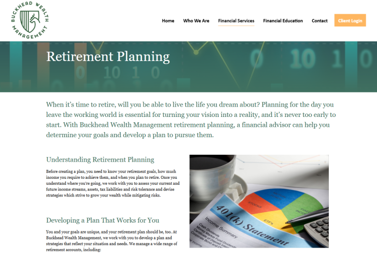 Plan the Retirement You’ve Always Dreamed Of with Buckhead Wealth Management