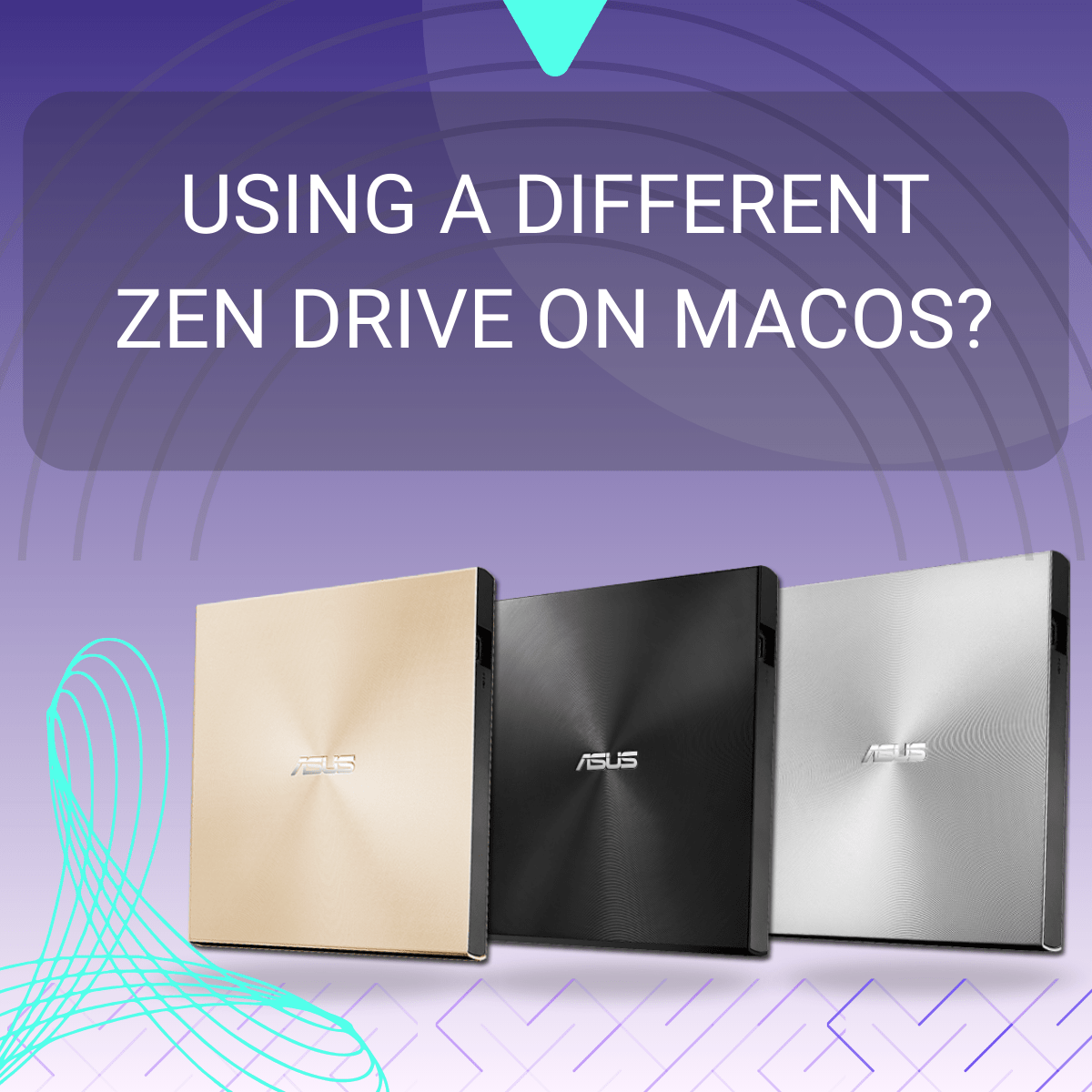 ASUS ZenDrive U9M external DVD writer product photo from Official Assus Website.